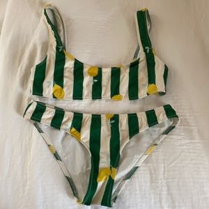 Solid & Striped Lemon Print Bikini